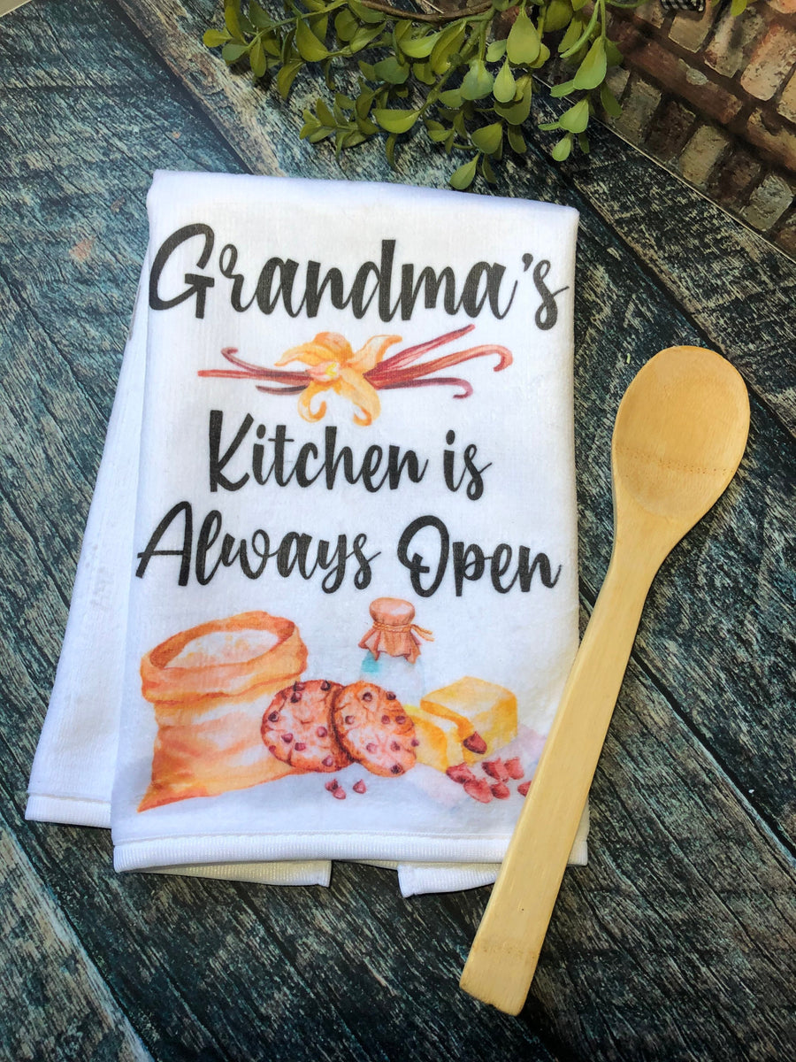 Grandma's Kitchen Towels, Funny Kitchen Towel, Hand Towels, Grandma Gi –  Country Squared