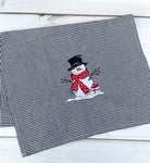 Snowman Embroidered Towel