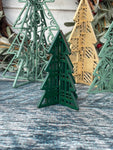 Set of 5 Wooden Christmas Trees