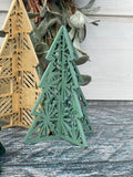 Set of 5 Wooden Christmas Trees