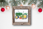 Green Tractor Ornament, Personalized Ornaments, Farmhouse Ornaments, Christmas Decor, Name Ornaments, Farmhouse Christmas Ornaments