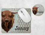 Highlander Cow Desk Set
