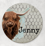 Highlander Cow Desk Set