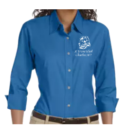Ladies 3/4 Sleeve Button Shirt