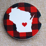Wisconsin Football Car Coasters