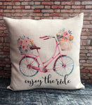 Enjoy the ride bike pillow
