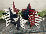 Set of 5 Red, White & Blue Stars