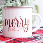 Merry And Bright Metal Mug