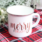 Merry And Bright Metal Mug