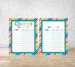 Chore Charts, Personalized Chore Chart, Dry Erase Chore Charts