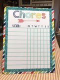 Chore Charts, Personalized Chore Chart, Dry Erase Chore Charts