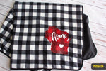 Plaid States Stadium Blanket, Picnic Blanket, State Home Blankets, Personalized Blankets, Buffalo Plaid Blankets, Christmas Blankets