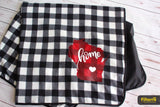 Plaid States Stadium Blanket, Picnic Blanket, State Home Blankets, Personalized Blankets, Buffalo Plaid Blankets, Christmas Blankets
