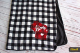Plaid States Stadium Blanket, Picnic Blanket, State Home Blankets, Personalized Blankets, Buffalo Plaid Blankets, Christmas Blankets