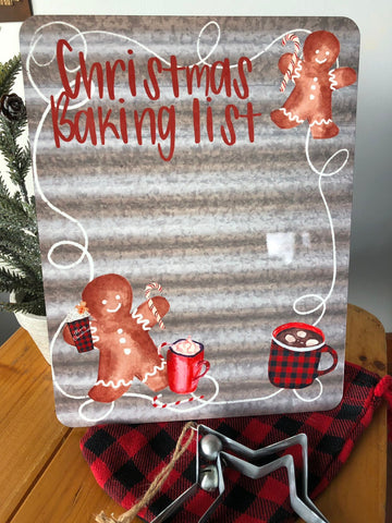 Christmas Baking Dry Erase Boards, Christmas Decor, Dry Erase Christmas Boards, Photo Shoot Boards, Gingerbread Decors, Kitchen Christmas