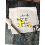 When life gives you lemons, grab the vodka kitchen towel, Funny Kitchen Towel, Hand Towels, Kitchen Towels, Flour Sack Towels, Lemon kitchen