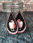 Chicken Earrings, Farm Earrings, Farm Girl Gifts, Chicken Gifts, Funny Earrings, Drop Earrings