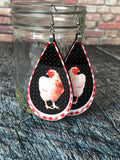 Chicken Earrings, Farm Earrings, Farm Girl Gifts, Chicken Gifts, Funny Earrings, Drop Earrings