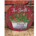 Rustic Christmas Door Hanger, Personalized Door Hanger, Christmas Sign, Christmas Decor, Christmas Front Door Sign, Rustic Christmas Decor