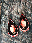 Chicken Earrings, Farm Earrings, Farm Girl Gifts, Chicken Gifts, Funny Earrings, Drop Earrings