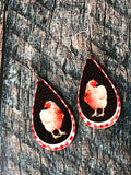 Chicken Earrings, Farm Earrings, Farm Girl Gifts, Chicken Gifts, Funny Earrings, Drop Earrings