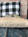 Buffalo Plaid Pumpkin Pillow, Fall Pillow Covers, Burlap Pillows, Fall Decor, White Pumpkin, Farmhouse Decor