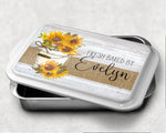 Sunflower on White Personalized Cake Pan