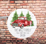 Red Truck Ornament, Personalized Ornaments, Family Photo Ornaments, Christmas Decor, Family Ornaments, Farmhouse Christmas Ornaments