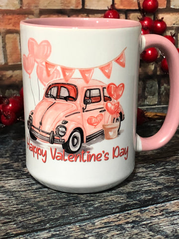 Valentine's Day Car Coffee Mug