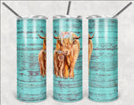 Aqua Cow Tumbler