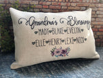 Blessed Grandma Pillows, Grandma Pillow Covers, Personalized Pillows, Grandma Gifts, Personalized Gifts, Grandma Mother’s Day