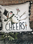 Plaid Snowflake Christmas Pillow Cover, Christmas Decor, Burlap Christmas Pillow Cover, Pillow Covers, Buffalo Plaid Decor, Red Black Plaid