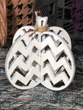 Set of 4 wood pumpkins