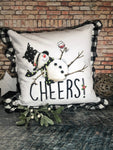 Plaid Snowflake Christmas Pillow Cover, Christmas Decor, Burlap Christmas Pillow Cover, Pillow Covers, Buffalo Plaid Decor, Red Black Plaid