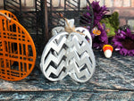Set of 3 wood pumpkins