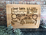 Dear Santa Personalized Cutting Board, Engraved Cutting Boards, Kitchen Decor, Personalized Gifts, Wood Cutting Board, Christmas Cookie Tray