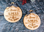 New Home Ornament, Christmas Ornaments, Farmhouse Ornaments, Christmas Decor, 2021 Ornaments, No Place Like Home Ornaments, Zip Code