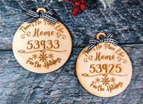 New Home Ornament, Christmas Ornaments, Farmhouse Ornaments, Christmas Decor, 2021 Ornaments, No Place Like Home Ornaments, Zip Code