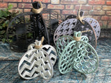 Set of 4 wood pumpkins