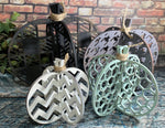 Set of 4 wood pumpkins