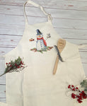 Baking Snowman Apron, Christmas Kitchen Towels, Christmas Aprons, Christmas Decor, Christmas Cookies Apron, Snowman Aprons