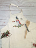 Baking Snowman Apron, Christmas Kitchen Towels, Christmas Aprons, Christmas Decor, Christmas Cookies Apron, Snowman Aprons