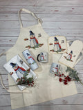 Baking Snowman Apron, Christmas Kitchen Towels, Christmas Aprons, Christmas Decor, Christmas Cookies Apron, Snowman Aprons