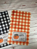 Plaid Fall Kitchen Towel