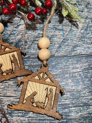 Nativity Christmas Ornament, Engraved Christmas Ornaments, Christmas Decor, 2021 Ornaments, True Meaning of Christmas