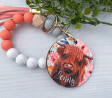Highland Cow Wristlet