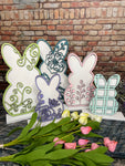 Set of 5 Wooden Easter Bunnies
