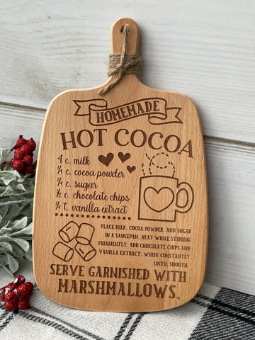Hot Cocoa Cutting Board