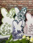 Set of 5 Wooden Easter Bunnies