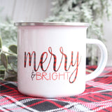 Merry & Bright Enamel Coffee Cup